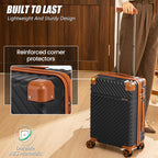 Cosbarn 5-Piece Hardshell Luggage Set - Dark Blue