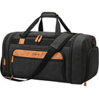 Canvas Duffle Bag for Travel 50L Expandable Travel Duffel Bags for Men Women Weekender Overnight Bag with Shoes Compartment - Dark Grey – ##variant## 