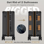 JetGlide 3pc Spinner: Expandable Hardshell Luggage - Travel Sets by Handbags Specialist Headquarter | Available at Handbags Specialist Headquarter