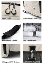 Fitgriff® Gym Bag with Shoe & Wet Compartment