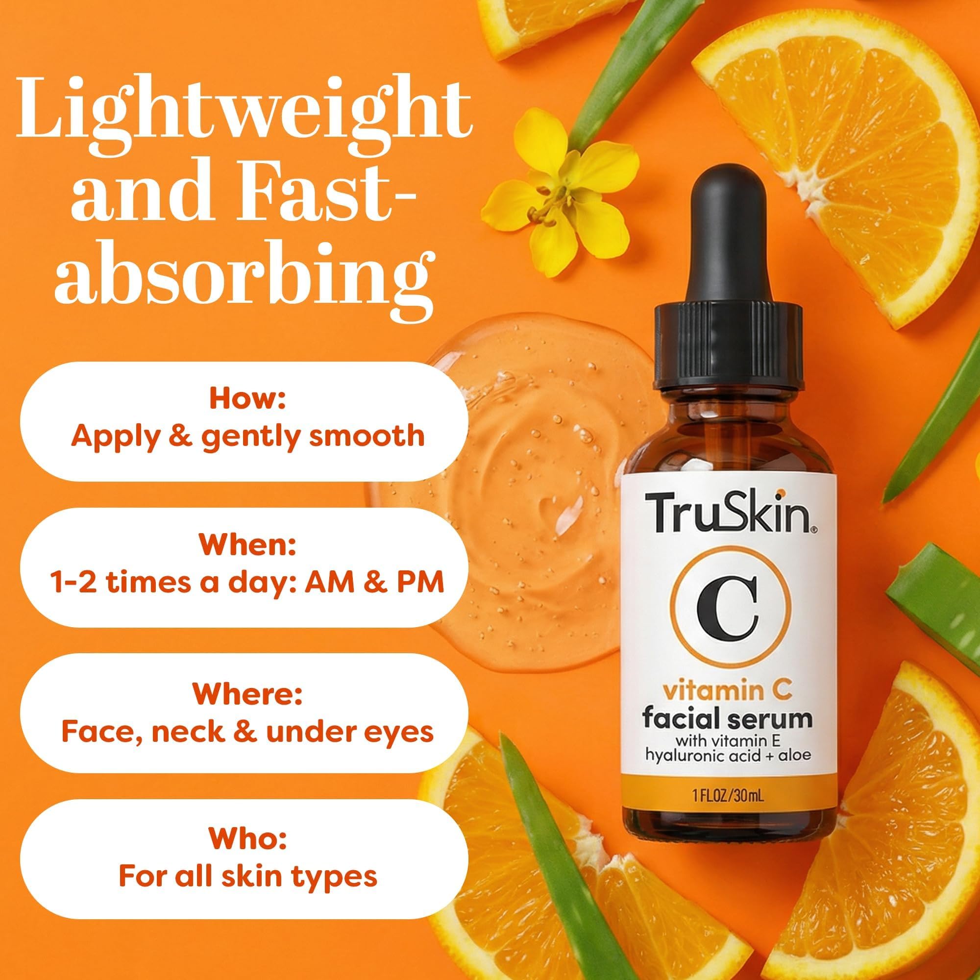 TruSkin Vitamin C Serum for Face with Hyaluronic Acid