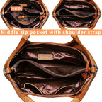 Iswee Luxe Leather Women's Medium Shoulder Tote - Handbags by Handbags Specialist Headquarter | Available at Handbags Specialist Headquarter