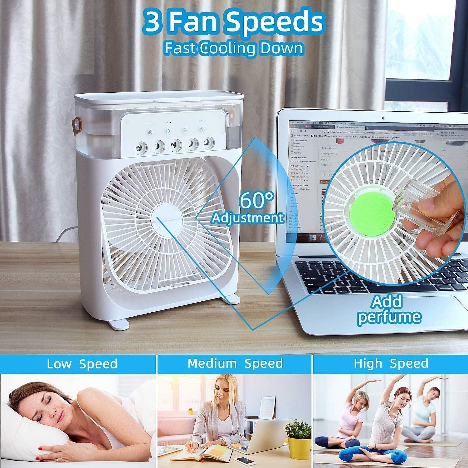 ECell Basics Mini Cooler - USB Portable Cooling Fan -  by Shop1104679861 Store | Available at Handbags Specialist Headquarter