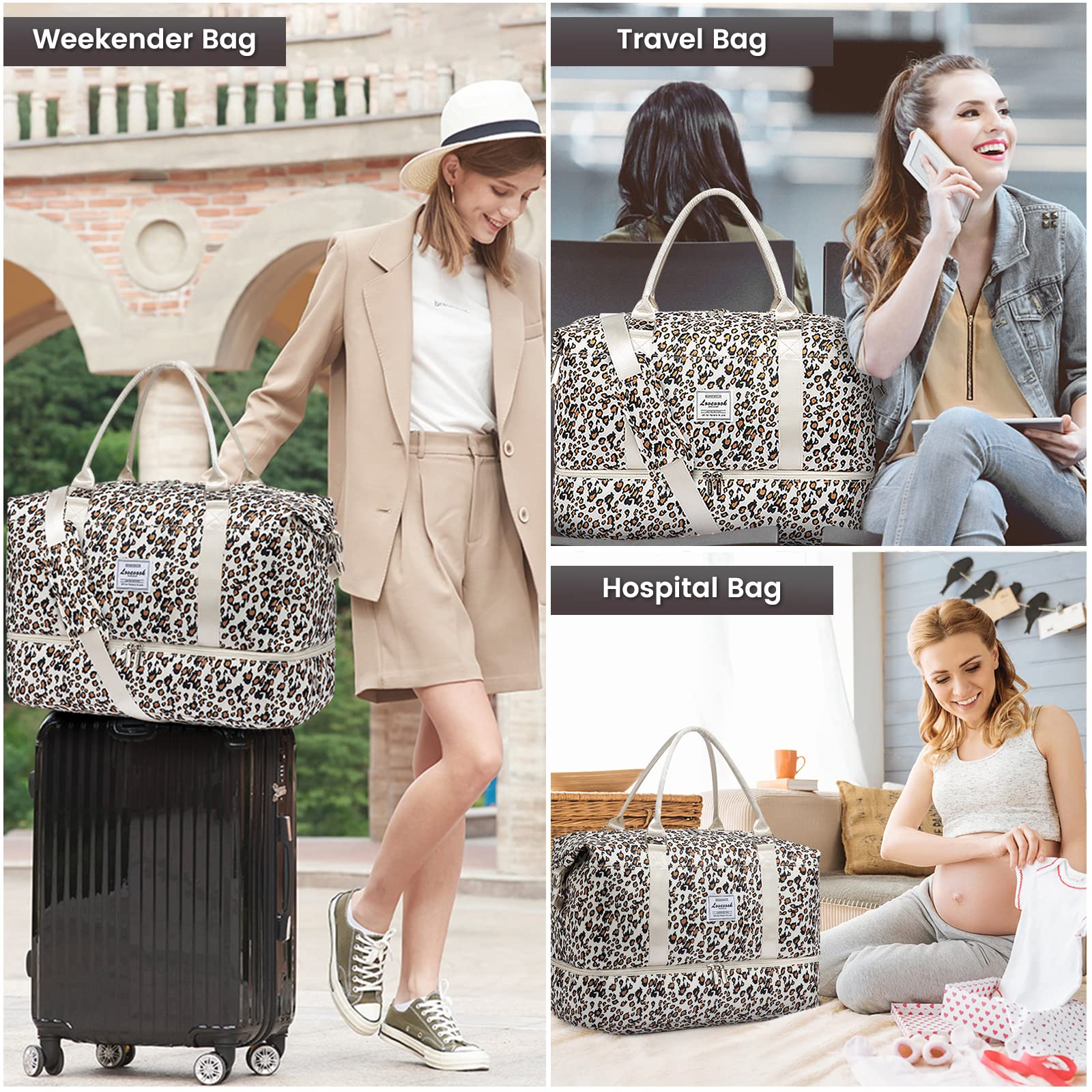 LOVEVOOK All-in-One Duffle: Travel & Gym Ready - Luggage Travel Bags by Handbags Specialist Headquarter | Available at Handbags Specialist Headquarter