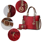 MKF Collection Vegan Leather Tote & Wallet Set