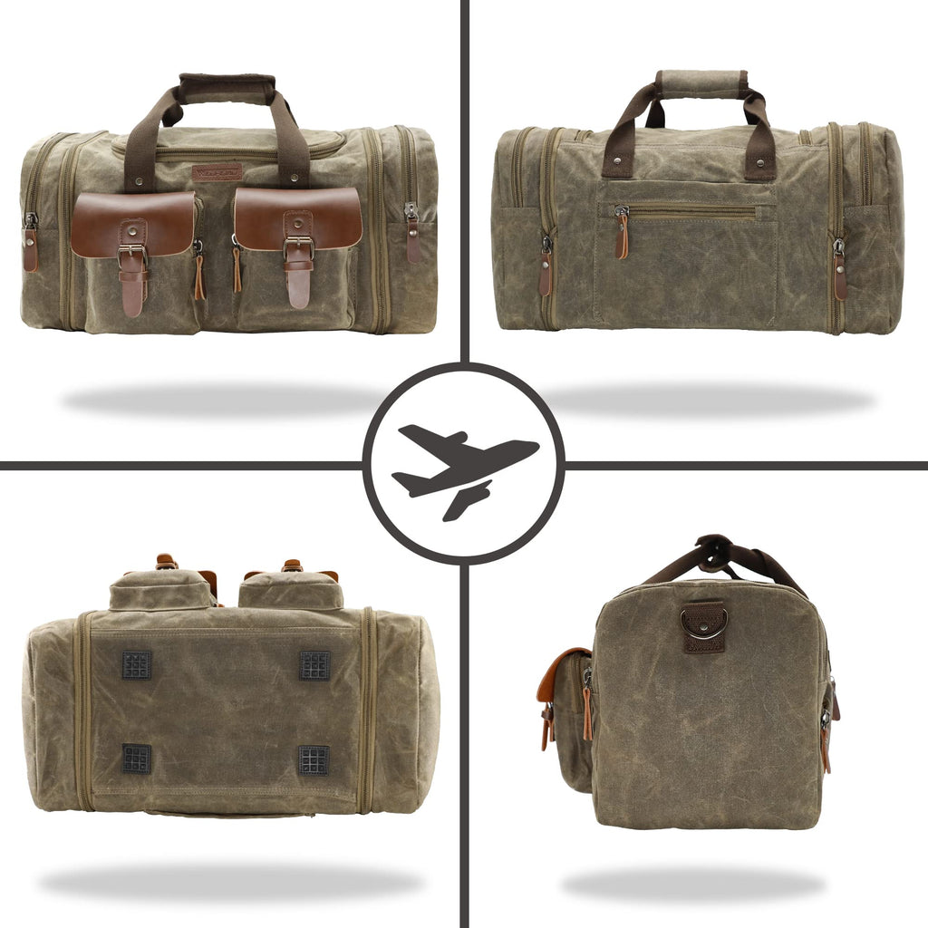 Wildroad 50L Waxed Canvas Waterproof Duffle Bag