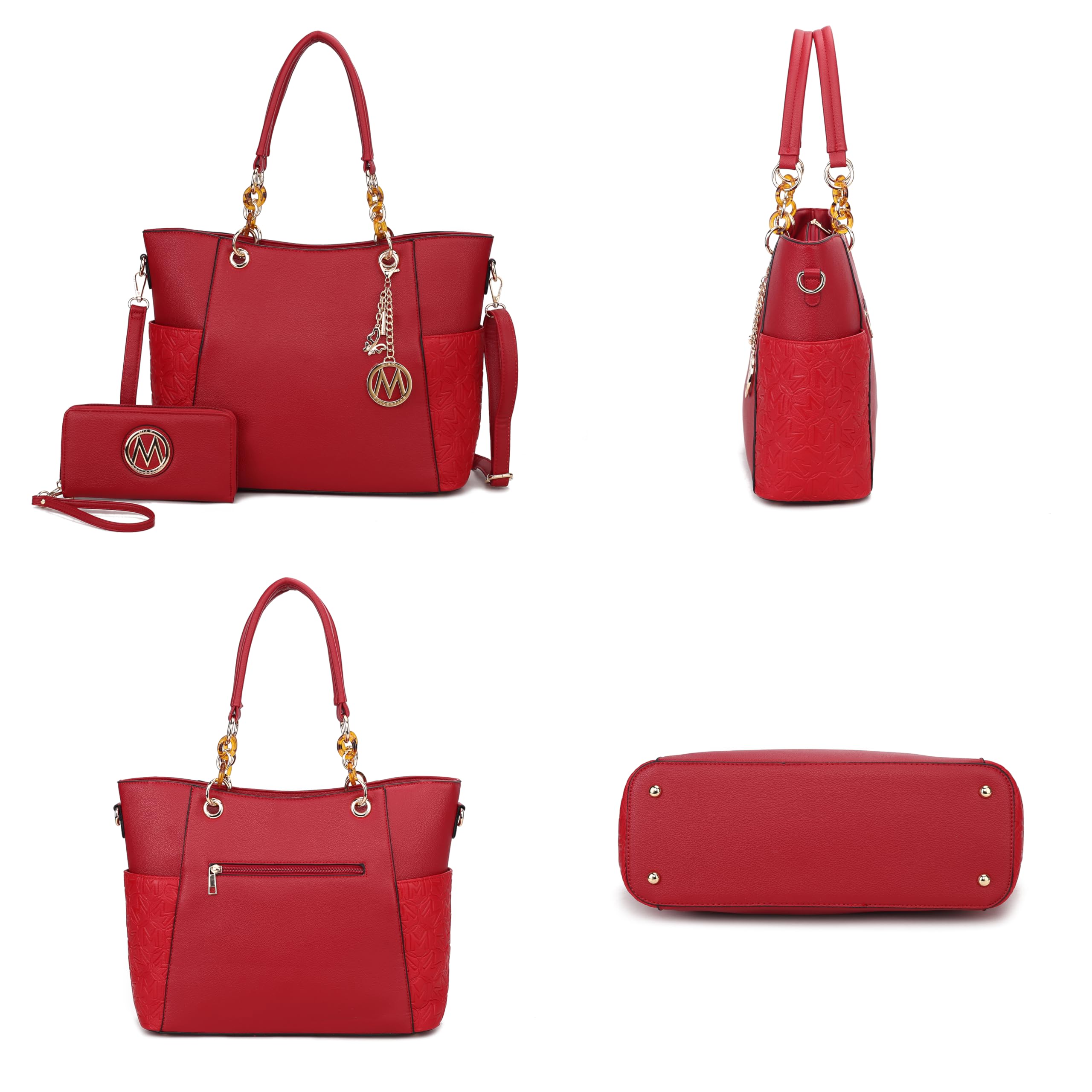 MKF Collection Vegan Leather Tote & Wallet Set