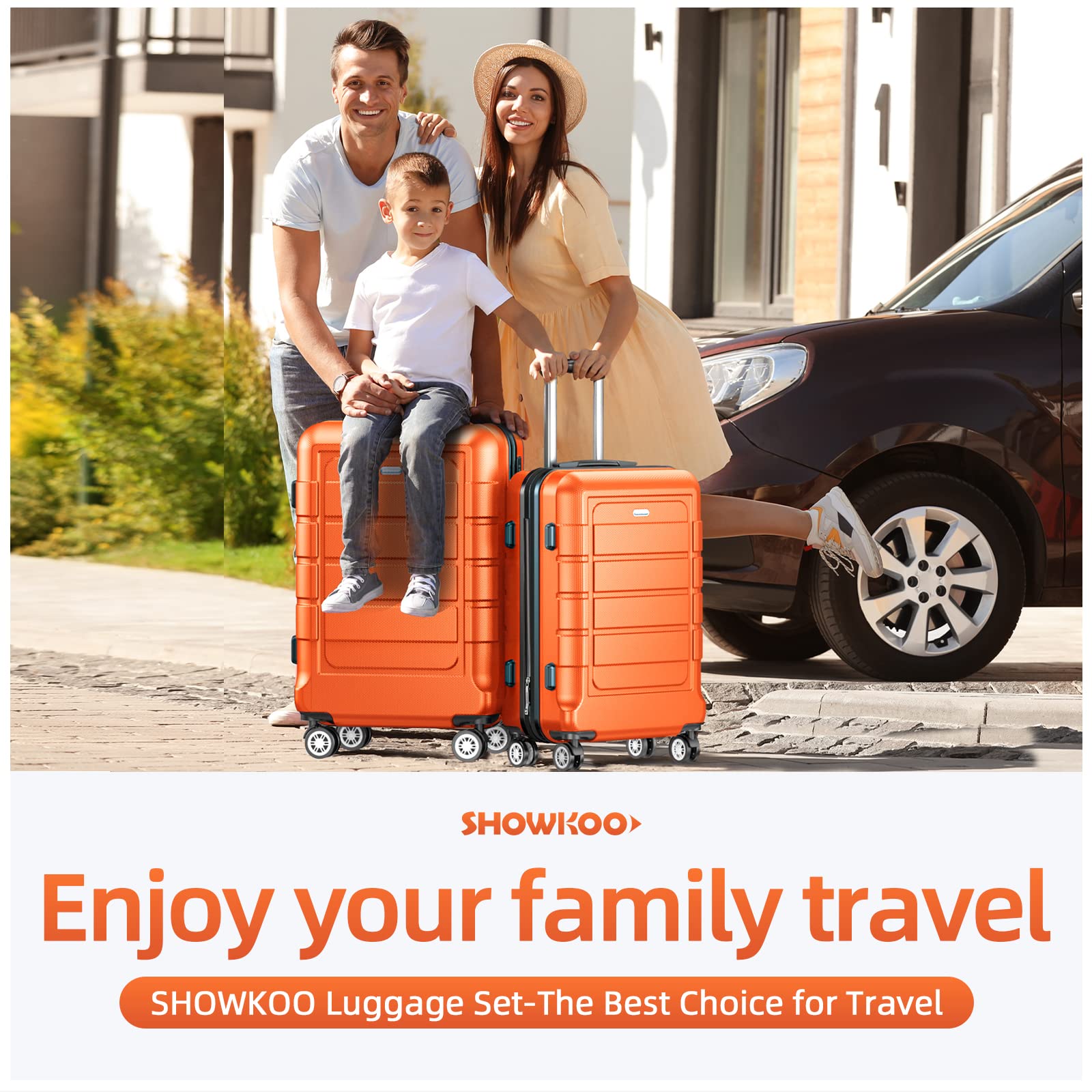 Expandable ShowKoo Suitcase - Durable & TSA Lock - Luggage Travel Bags by Handbags Specialist Headquarter | Available at Handbags Specialist Headquarter