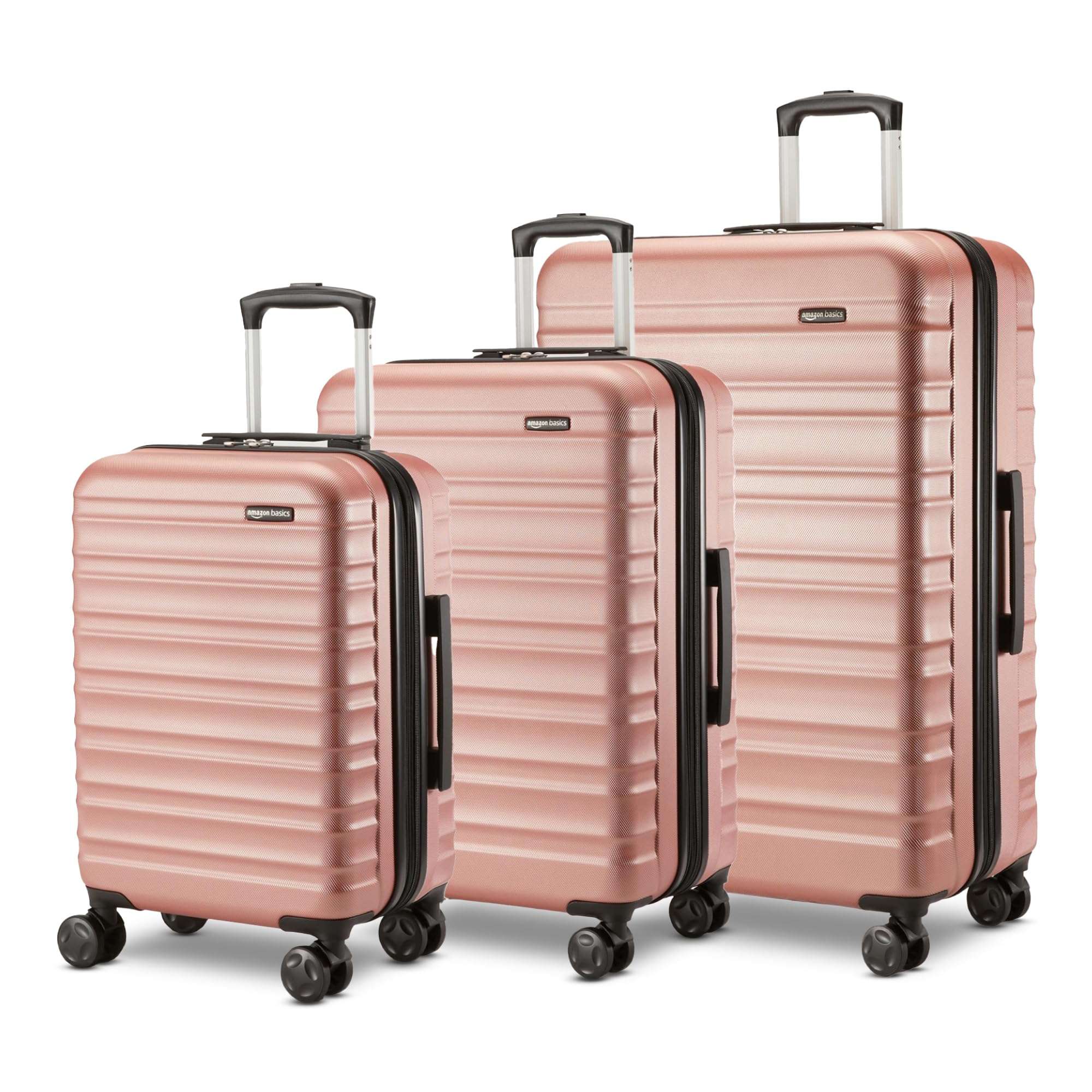 Rose Gold Hardside Carry-On - Luggage Travel Bags by Handbags Specialist Headquarter | Available at Handbags Specialist Headquarter