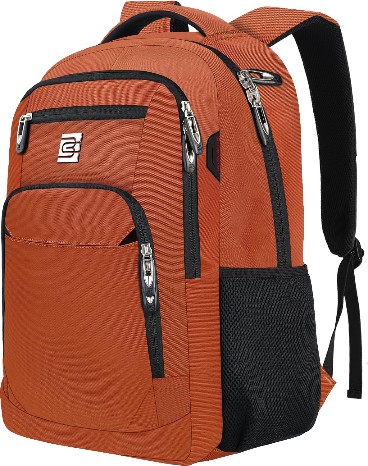 Volher Anti-Theft USB Laptop Backpack - Rose Red