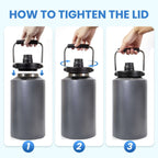 HydraGuard 128oz: Dual-Vacuum Stainless Water Jug - Water Bottles by Handbags Specialist Headquarter | Available at Handbags Specialist Headquarter