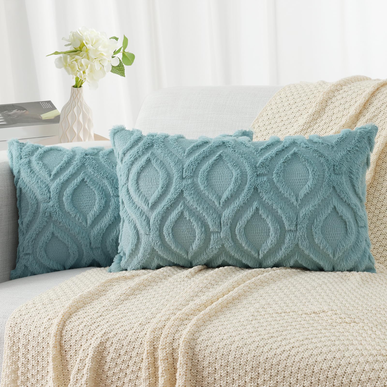 Farmhouse Faux Wool Pillow Covers - Decor by Handbags Specialist Headquarter | Available at Handbags Specialist Headquarter