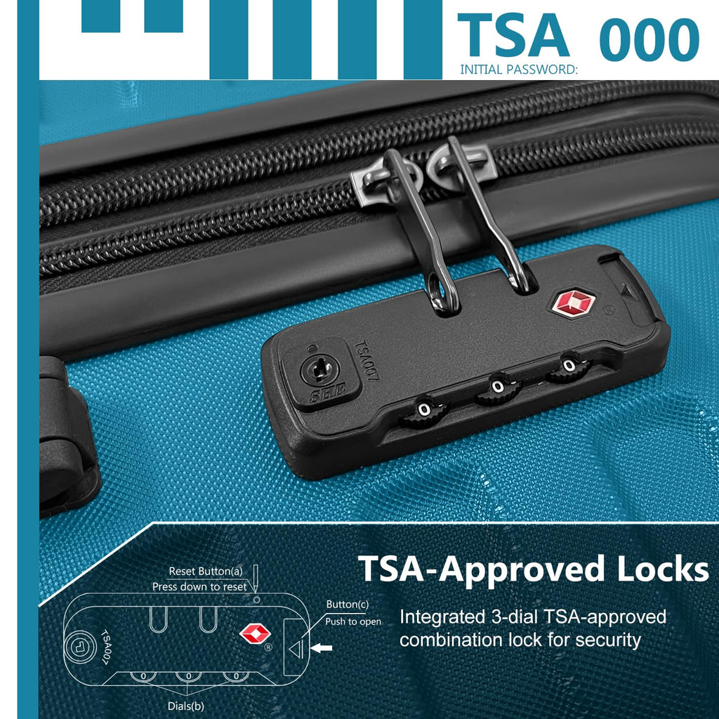 LAVENDER 6pc Hardside Spinner Luggage – ##variant## Luggage Travel Bags