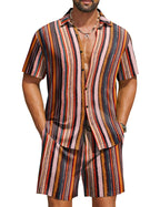 COOFANDY Men's Hawaiian 2 Piece Beach Outfit Set