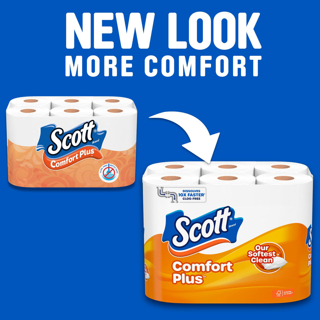Scott SoftEase: 12 Double Rolls, Septic-Safe Tissue - Toilet Paper by Handbags Specialist Headquarter | Available at Handbags Specialist Headquarter