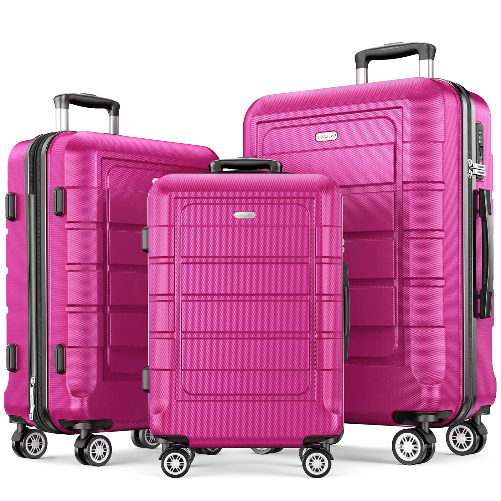 Expandable ShowKoo Suitcase - Durable & TSA Lock - Luggage Travel Bags by Handbags Specialist Headquarter | Available at Handbags Specialist Headquarter