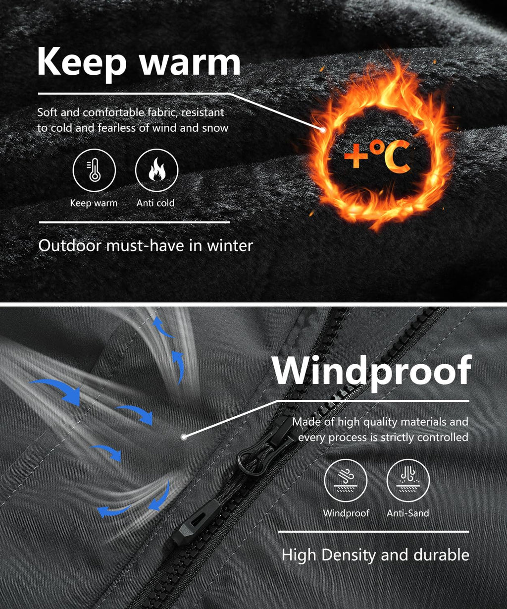 Men's Waterproof Warm Ski Snow Jacket Parka