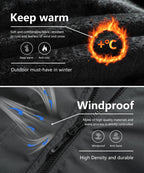 Men's Waterproof Warm Ski Snow Jacket Parka