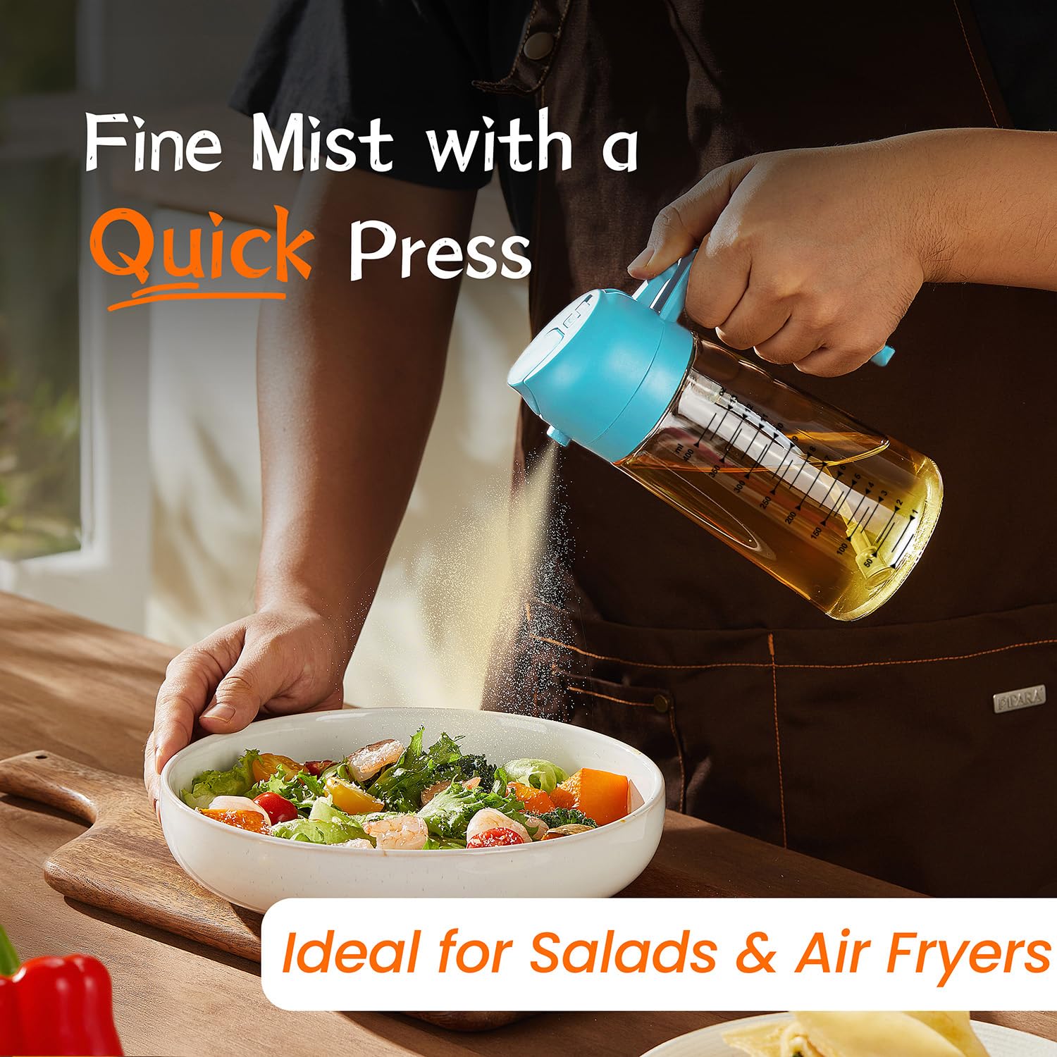 SprayMaster Duo: 16oz Olive Oil Dispenser - Black -  by Handbags Specialist Headquarter | Available at Handbags Specialist Headquarter