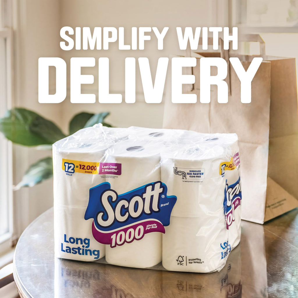Scott 1000 Toilet Paper, 32 Rolls, Septic-Safe, 1-Ply Toilet Tissue - Toilet Paper by Handbags Specialist Headquarter | Available at Handbags Specialist Headquarter