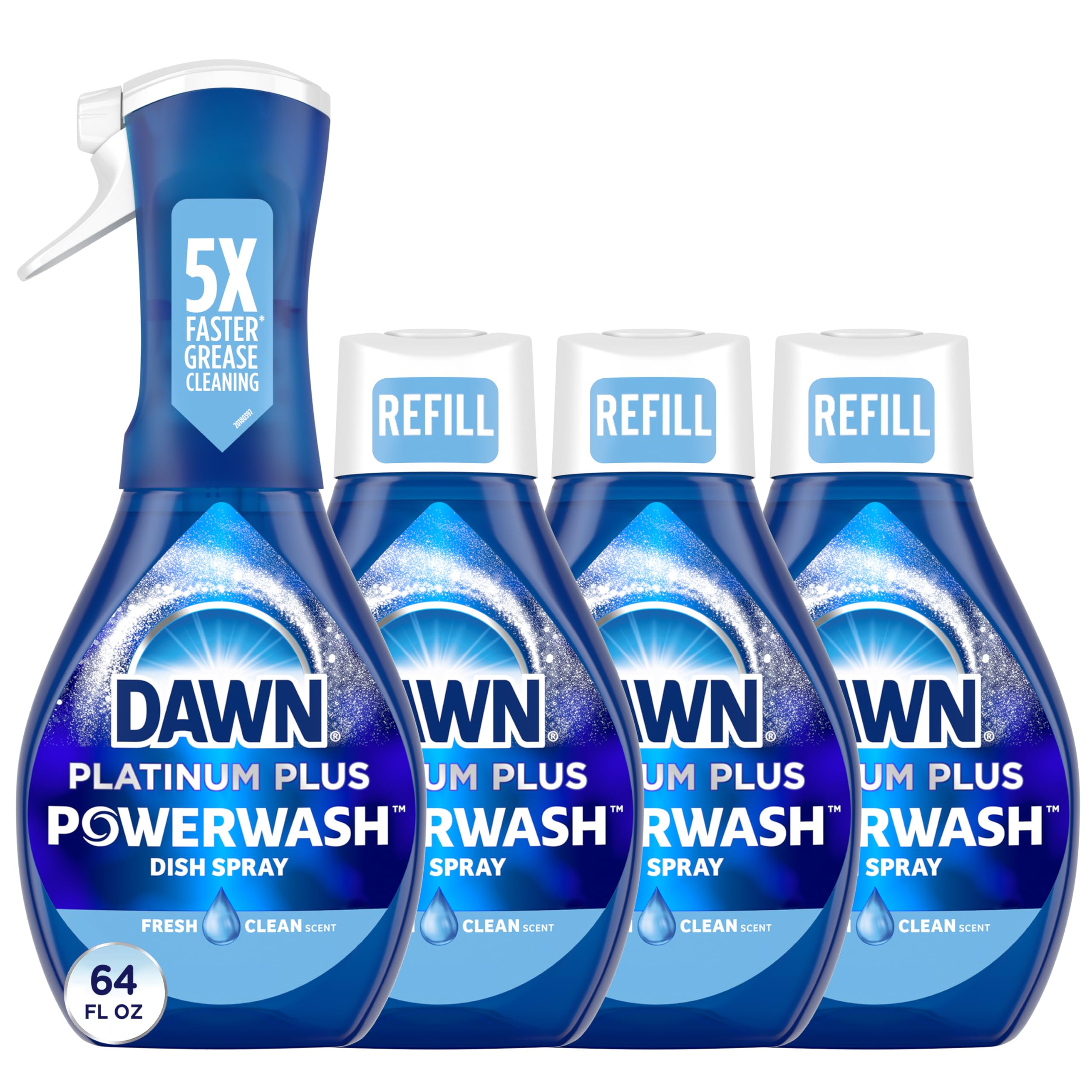 Dawn Powerwash Fresh: 1 Spray + 3 Refill Bundle - Dish Soap Liquid by Handbags Specialist Headquarter | Available at Handbags Specialist Headquarter