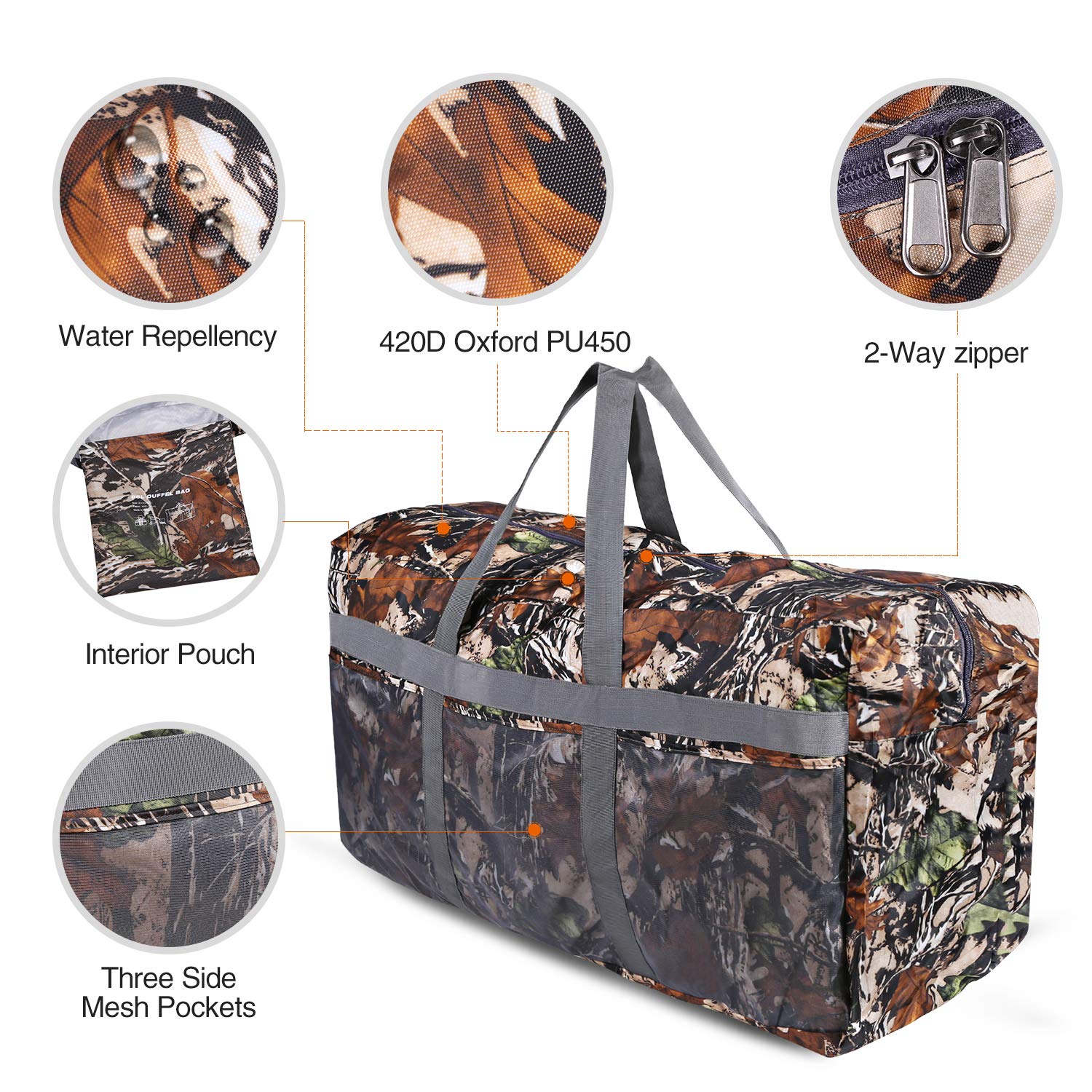 REDCAMP Foldable Waterproof Travel Sports Bag