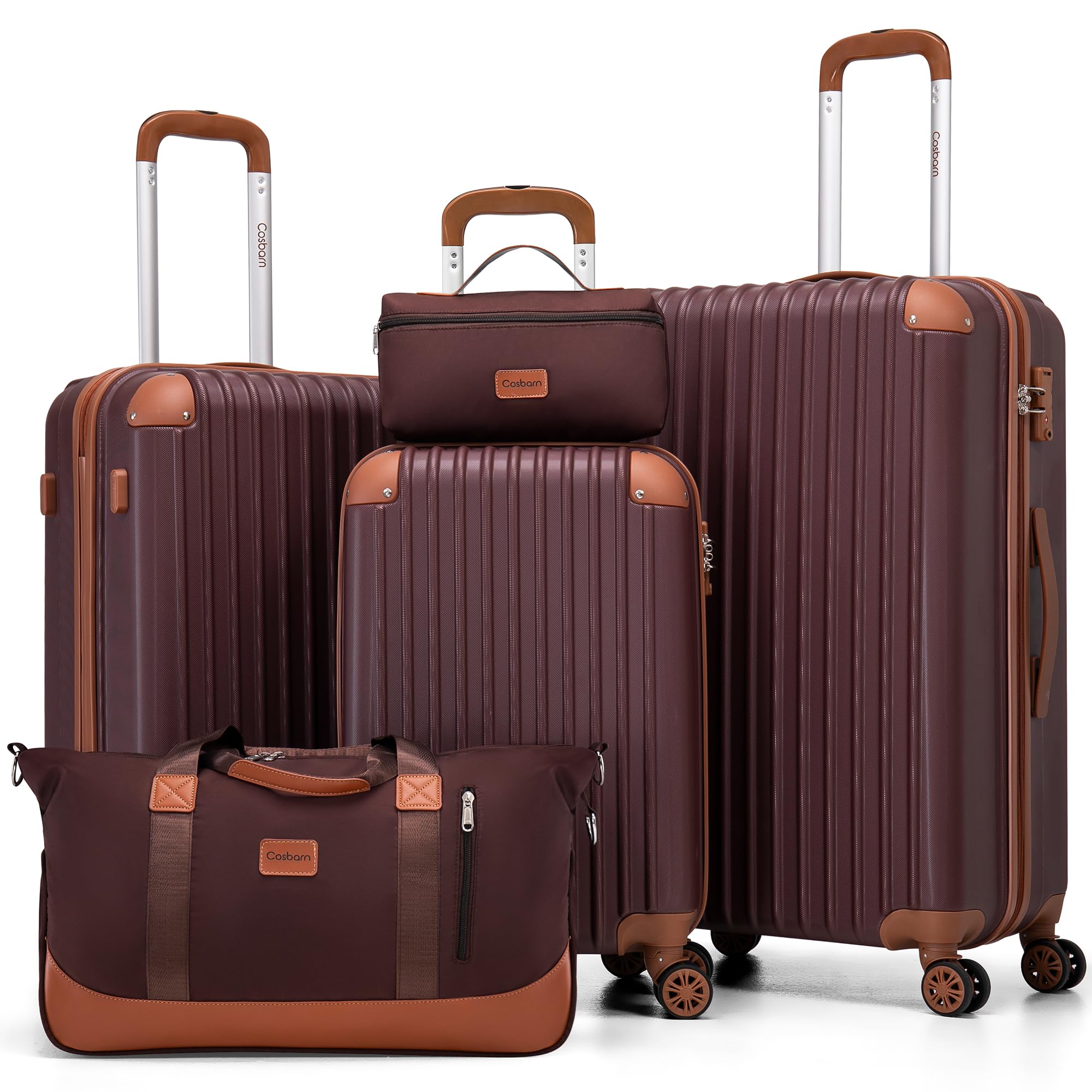 TravelPro 5-Piece Spinner Luggage Set -  by Handbags Specialist Headquarter | Available at Handbags Specialist Headquarter