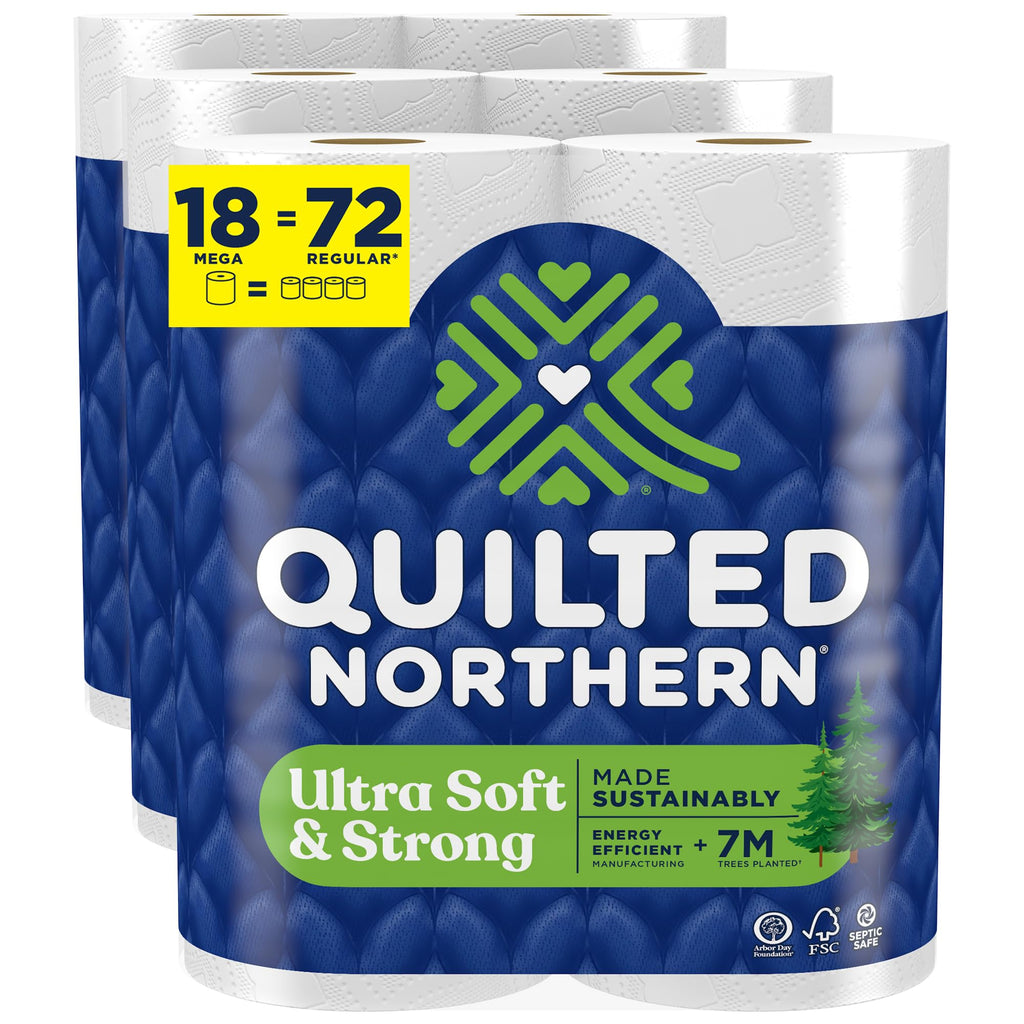UltraSoft Mega Quilted TP - 18 Mega Rolls, Premium - Toilet Paper by Handbags Specialist Headquarter | Available at Handbags Specialist Headquarter