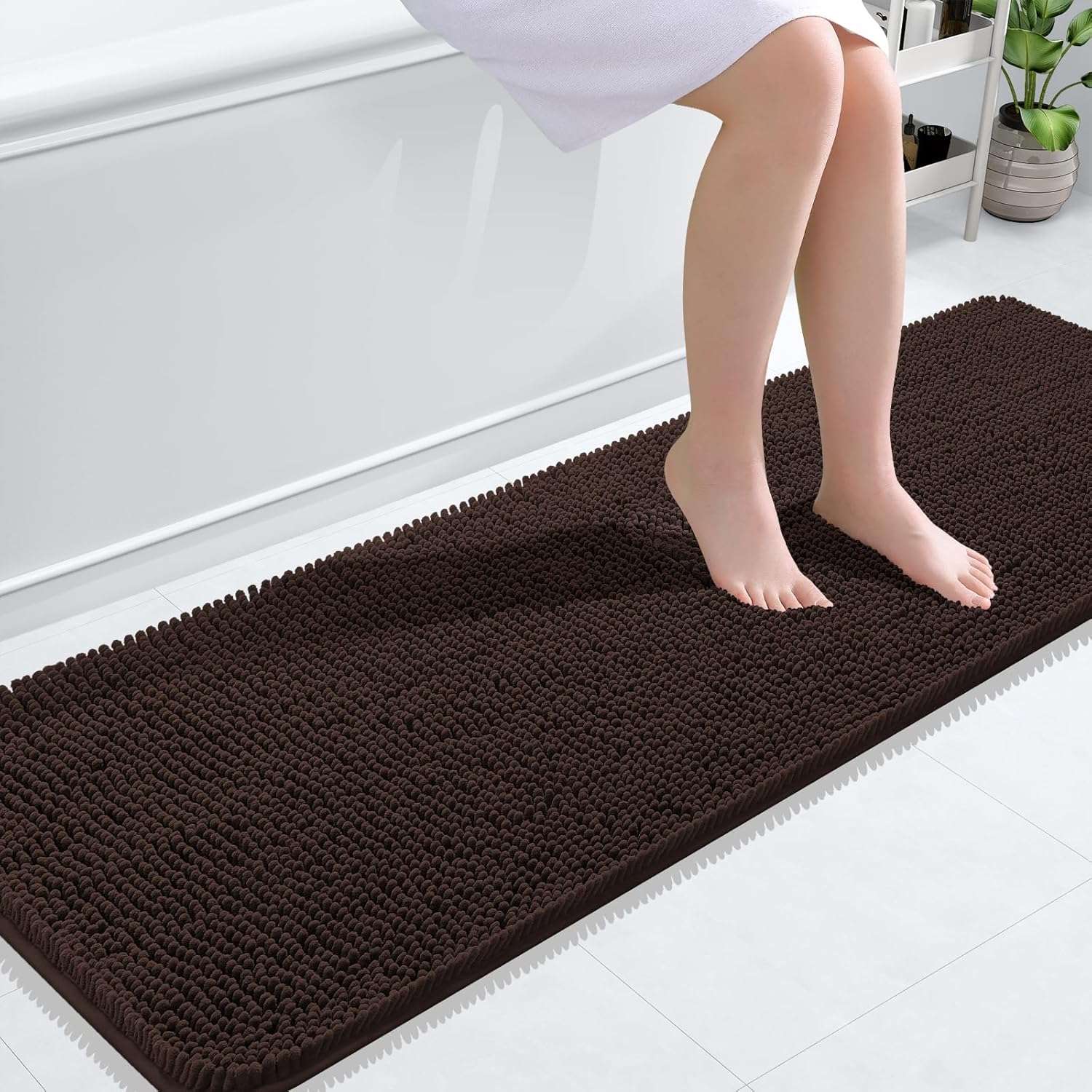 OLANLY Luxe Chenille Bath Mat - Quick Dry & Soft - Decor by Handbags Specialist Headquarter | Available at Handbags Specialist Headquarter