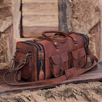 Vintage Leather 32 Handmade Travel Duffle Bag