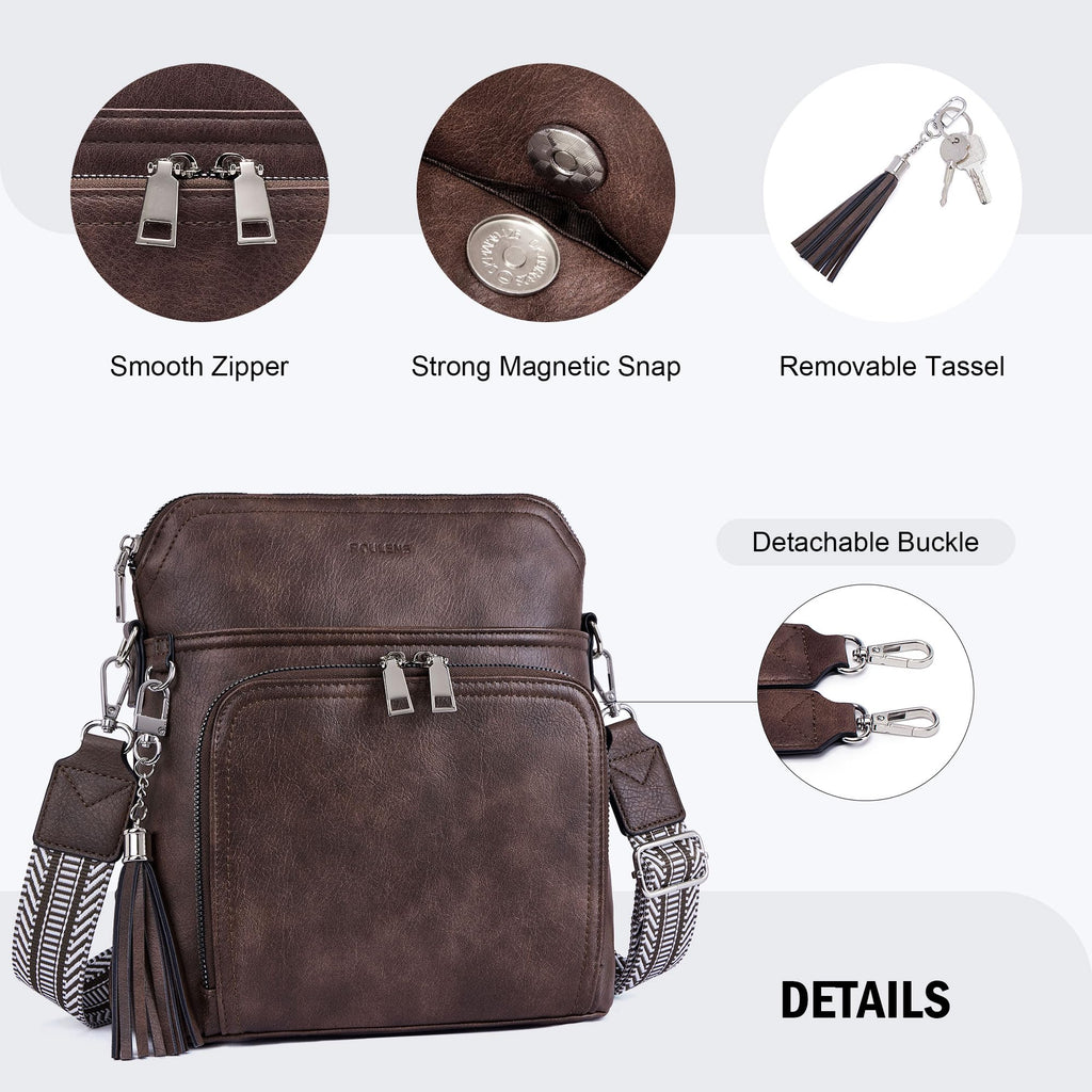 Tassel Charm Crossbody Bag for Women -  by Handbags Specialist Headquarter | Available at Handbags Specialist Headquarter