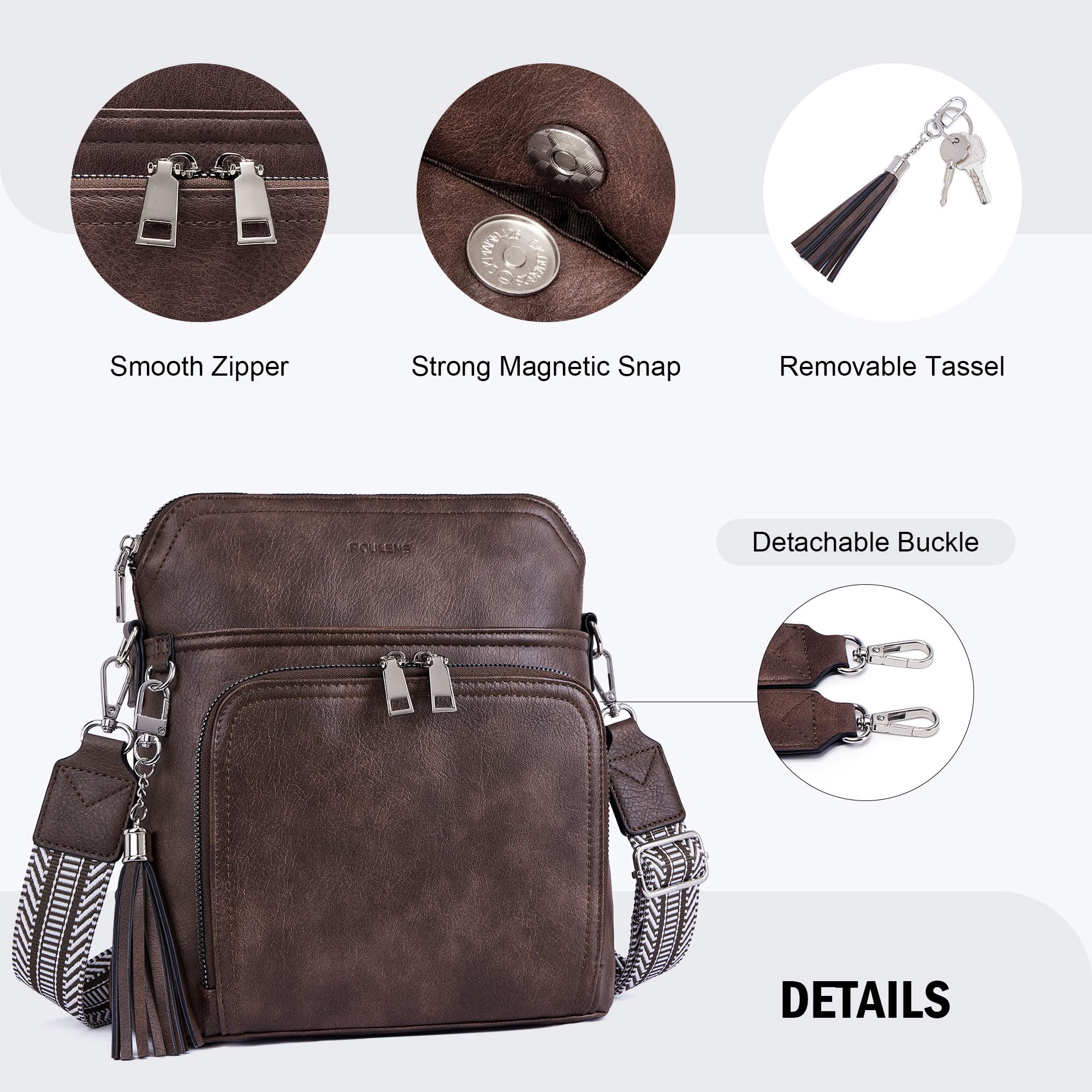 Tassel Charm Crossbody Bag for Women -  by Handbags Specialist Headquarter | Available at Handbags Specialist Headquarter