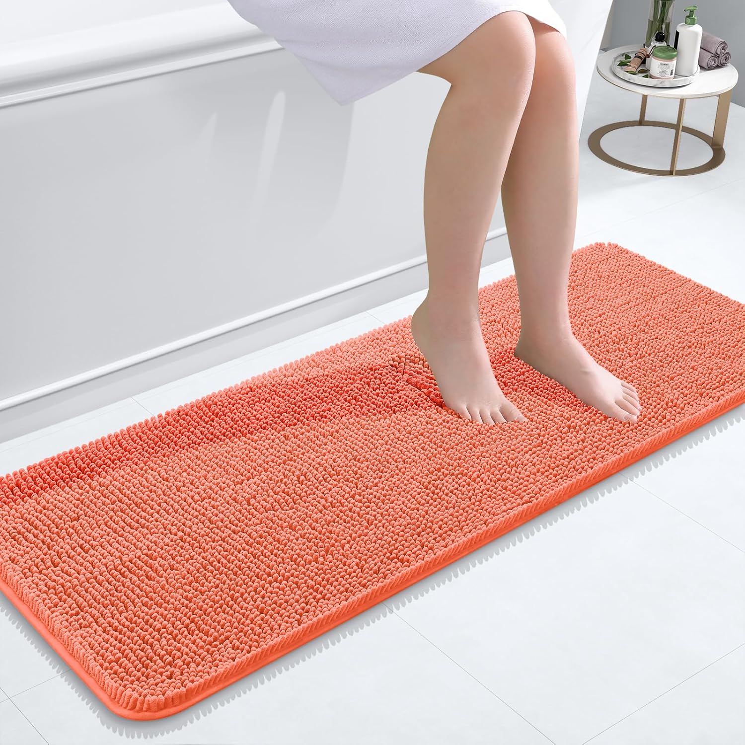 OLANLY Luxe Chenille Bath Mat - Quick Dry & Soft - Decor by Handbags Specialist Headquarter | Available at Handbags Specialist Headquarter