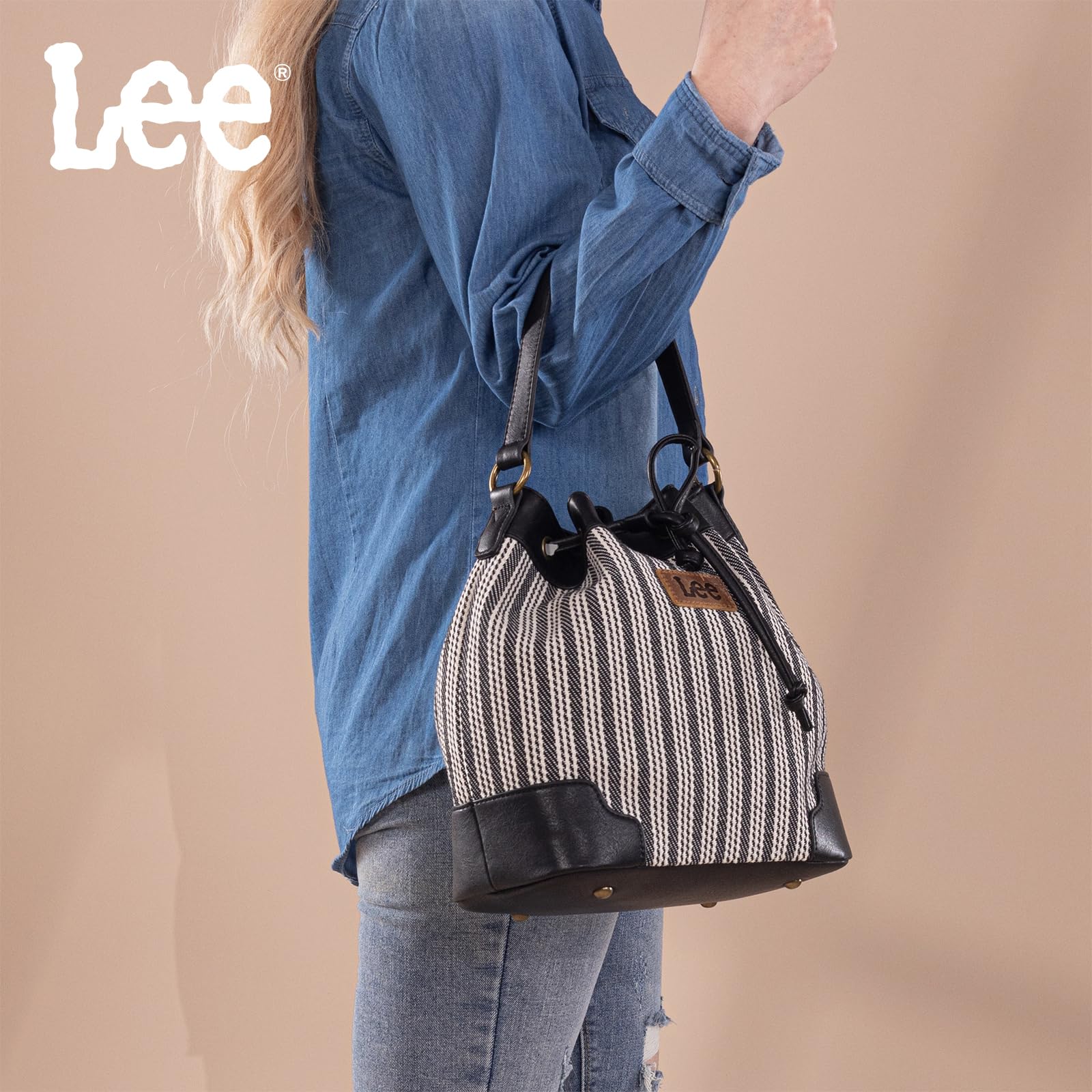 Montana West Lee Drawstring Hobo Bucket Bag -  by Handbags Specialist Headquarter | Available at Handbags Specialist Headquarter