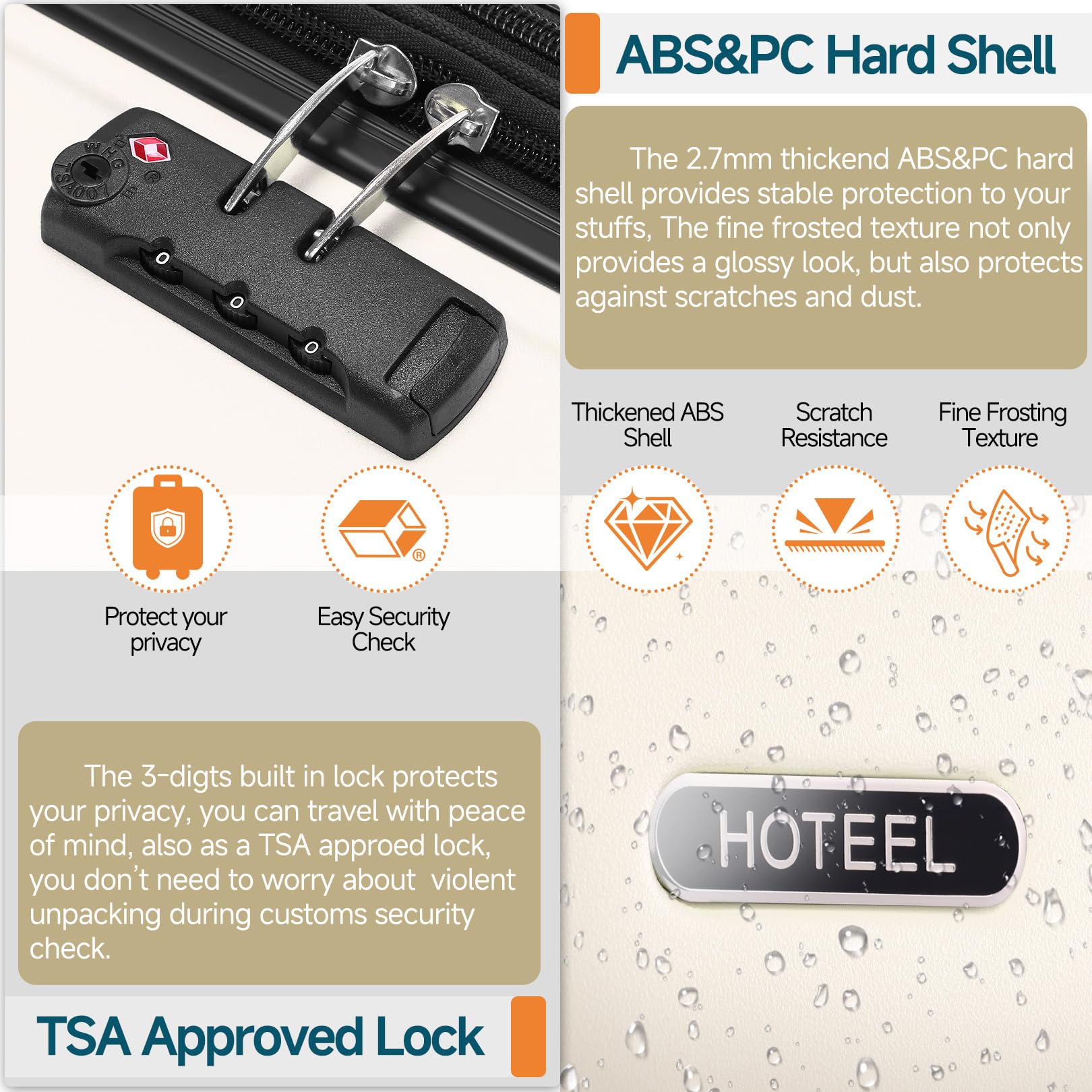 Hoteel 3-Piece Luggage Set - Luggage Travel Bags by Handbags Specialist Headquarter | Available at Handbags Specialist Headquarter