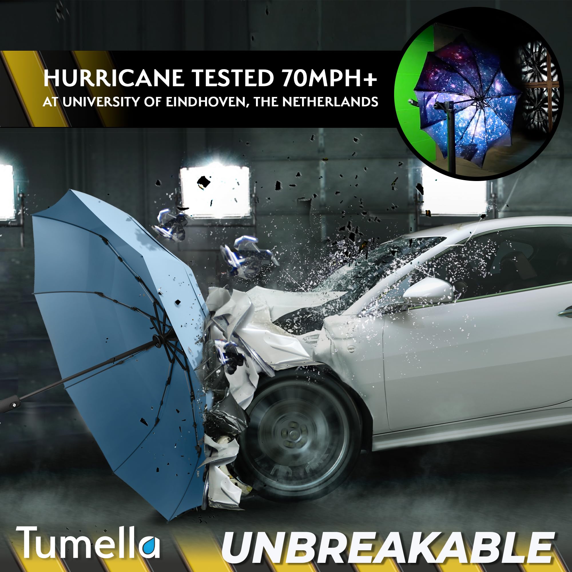 TUMELLA Elite Windproof Travel Umbrella -  by Handbags Specialist Headquarter | Available at Handbags Specialist Headquarter