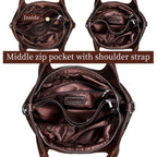 Iswee Luxe Leather Women's Medium Shoulder Tote - Handbags by Handbags Specialist Headquarter | Available at Handbags Specialist Headquarter