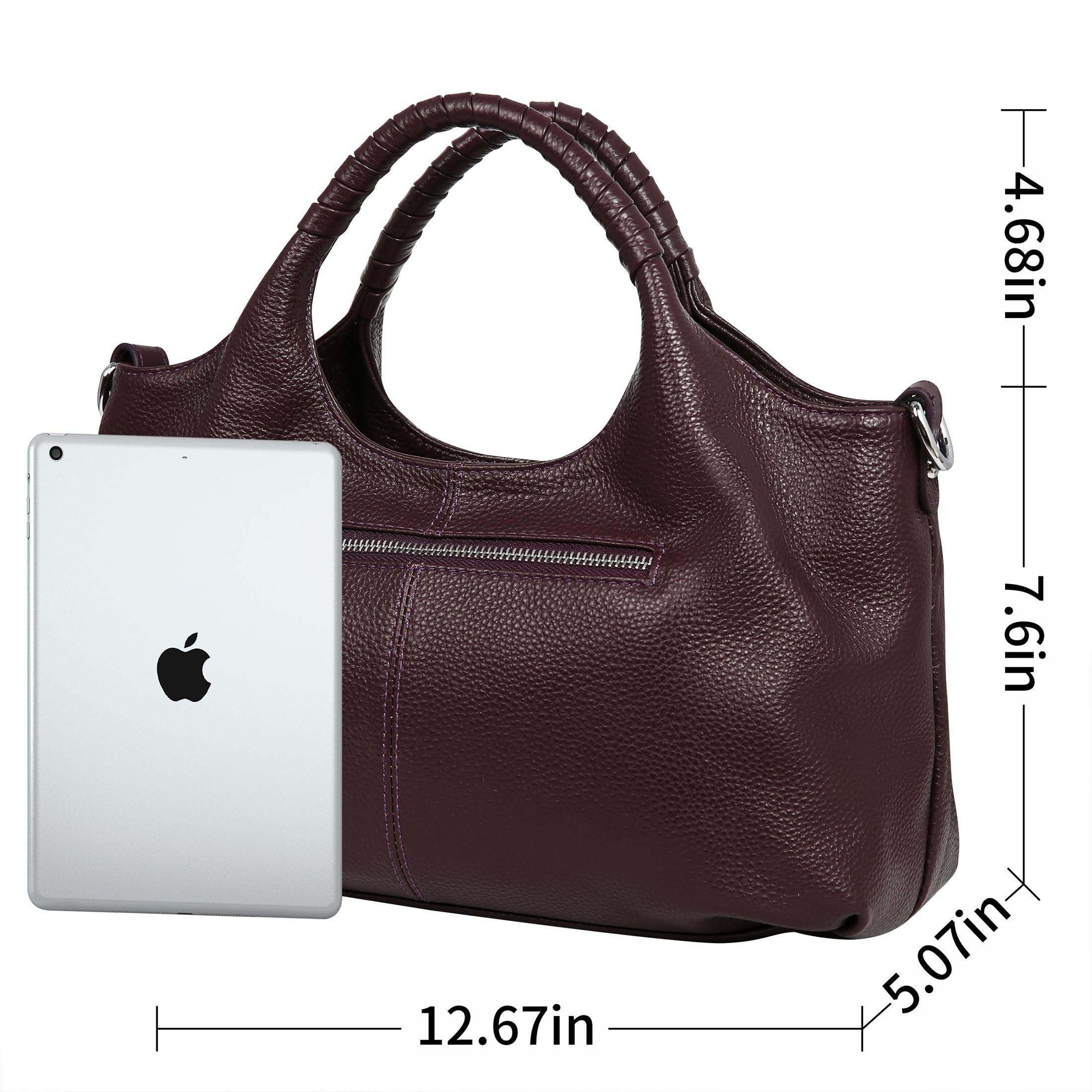 Iswee Luxe Leather Women's Medium Shoulder Tote - Handbags by Handbags Specialist Headquarter | Available at Handbags Specialist Headquarter