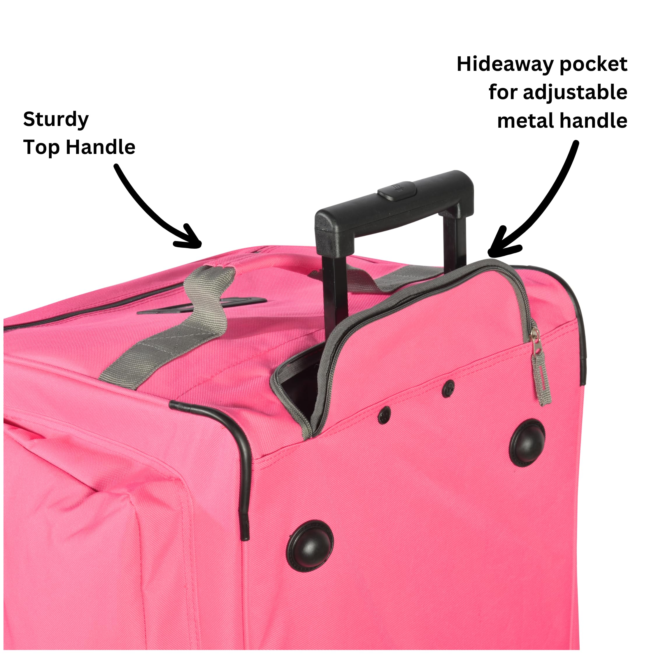 Olympia 22 Max Wheeled Duffel: 8-Pocket Water-Resist -  by Handbags Specialist Headquarter | Available at Handbags Specialist Headquarter