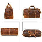 Leather Travel Duffel Bag for Men & Women