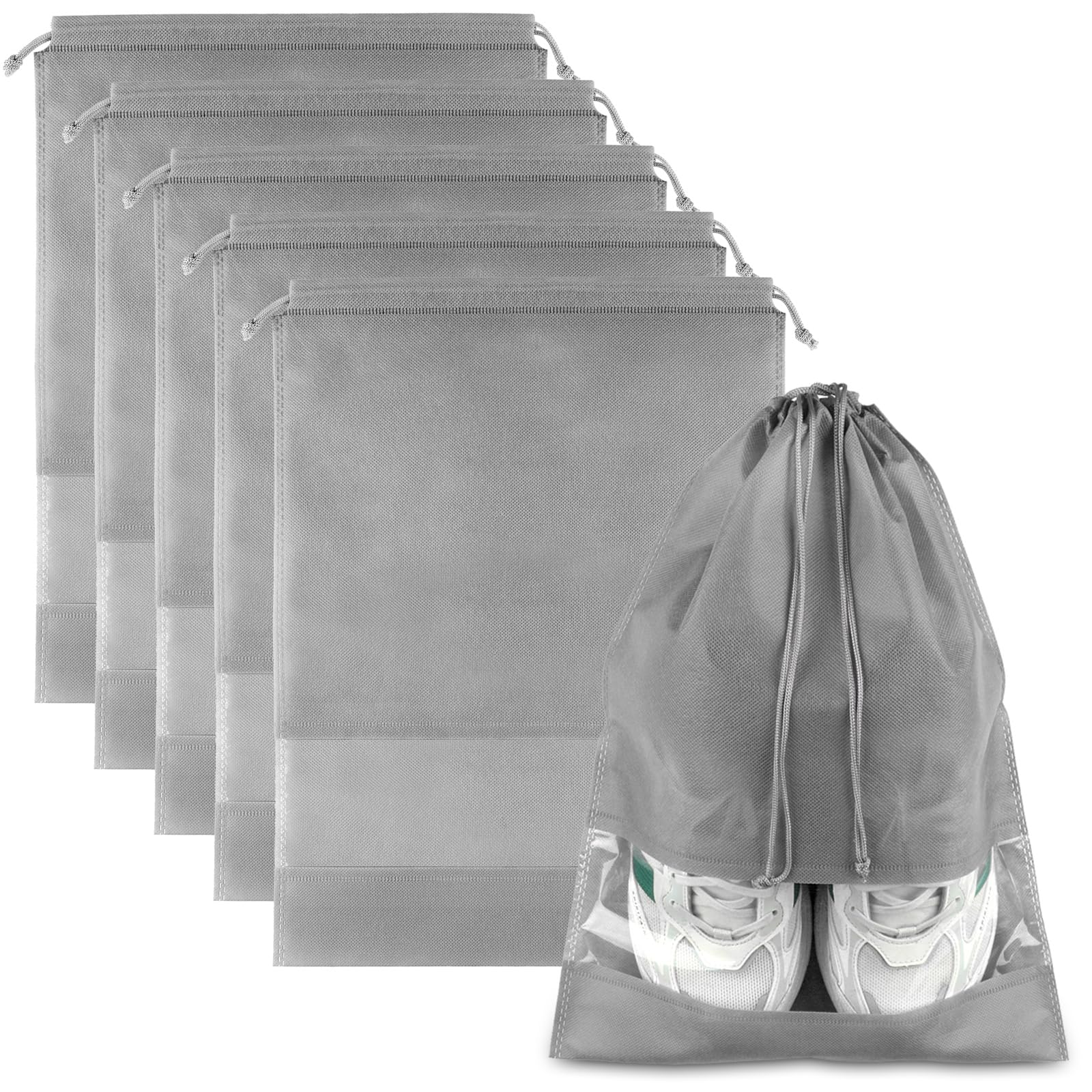 Travel Clear Shoe Bags - 5 Pack Waterproof Storage -  by Handbags Specialist Headquarter | Available at Handbags Specialist Headquarter