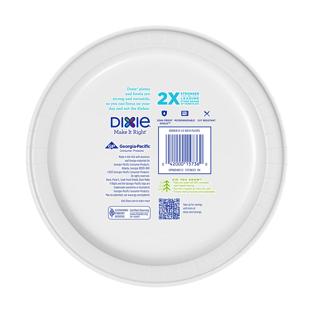Durable Dixie 8.5 Plates: Strong, Safe & Soak-Proof - Paper Plates by Handbags Specialist Headquarter | Available at Handbags Specialist Headquarter