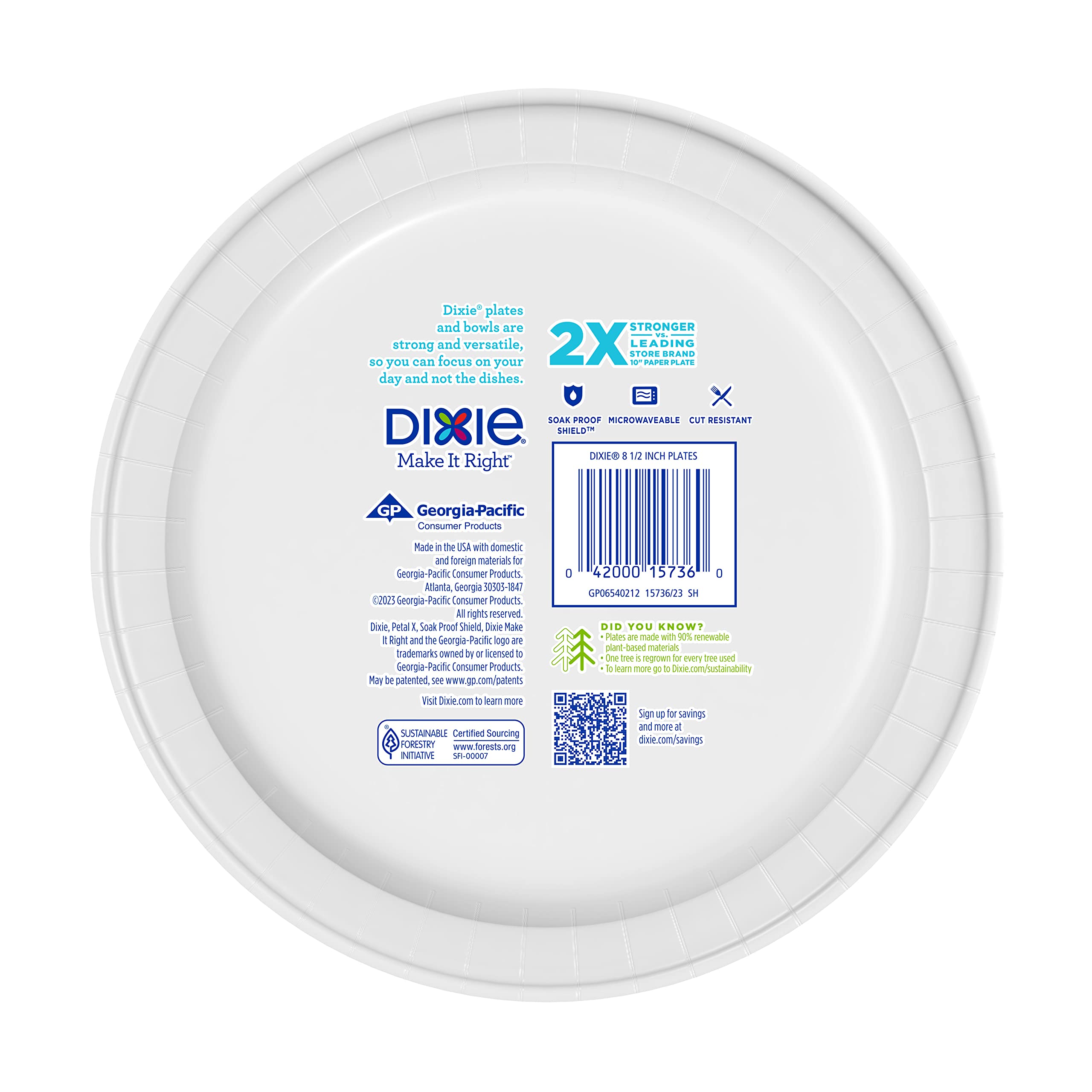 Durable Dixie 8.5 Plates: Strong, Safe & Soak-Proof - Paper Plates by Handbags Specialist Headquarter | Available at Handbags Specialist Headquarter