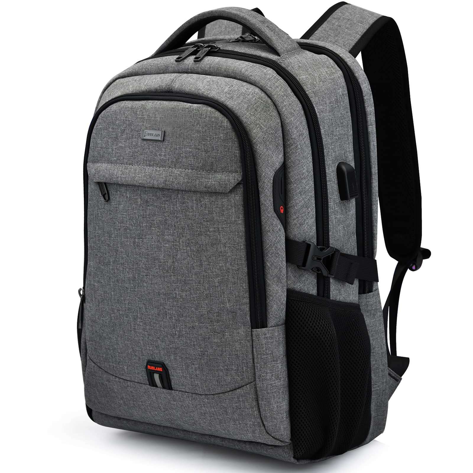 DUSLANG Travel Laptop Backpack with USB Port - Black - Backpack Bags by Handbags Specialist Headquarter | Available at Handbags Specialist Headquarter