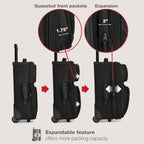 U.S. Traveler Rio Expandable Orange Carry-on -  by Handbags Specialist Headquarter | Available at Handbags Specialist Headquarter