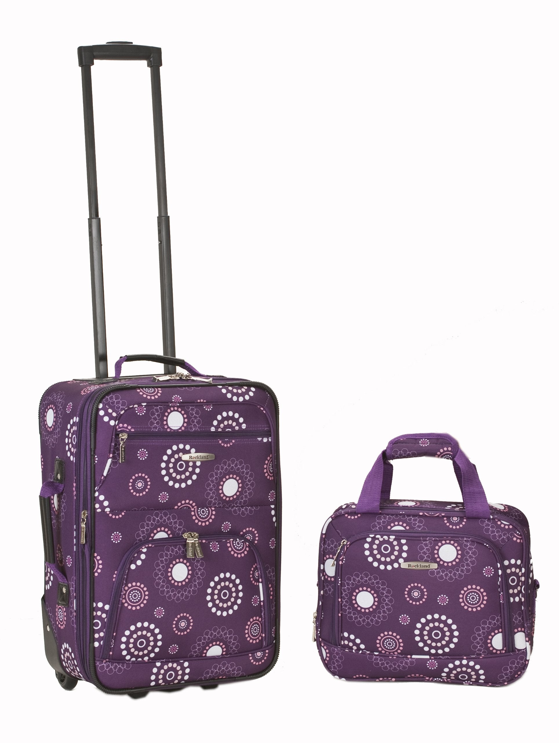 Rockland Expandable Dot Luggage Set - 2 Piece -  by Handbags Specialist Headquarter | Available at Handbags Specialist Headquarter