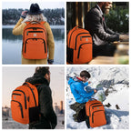 Volher Anti-Theft USB Laptop Backpack - Rose Red