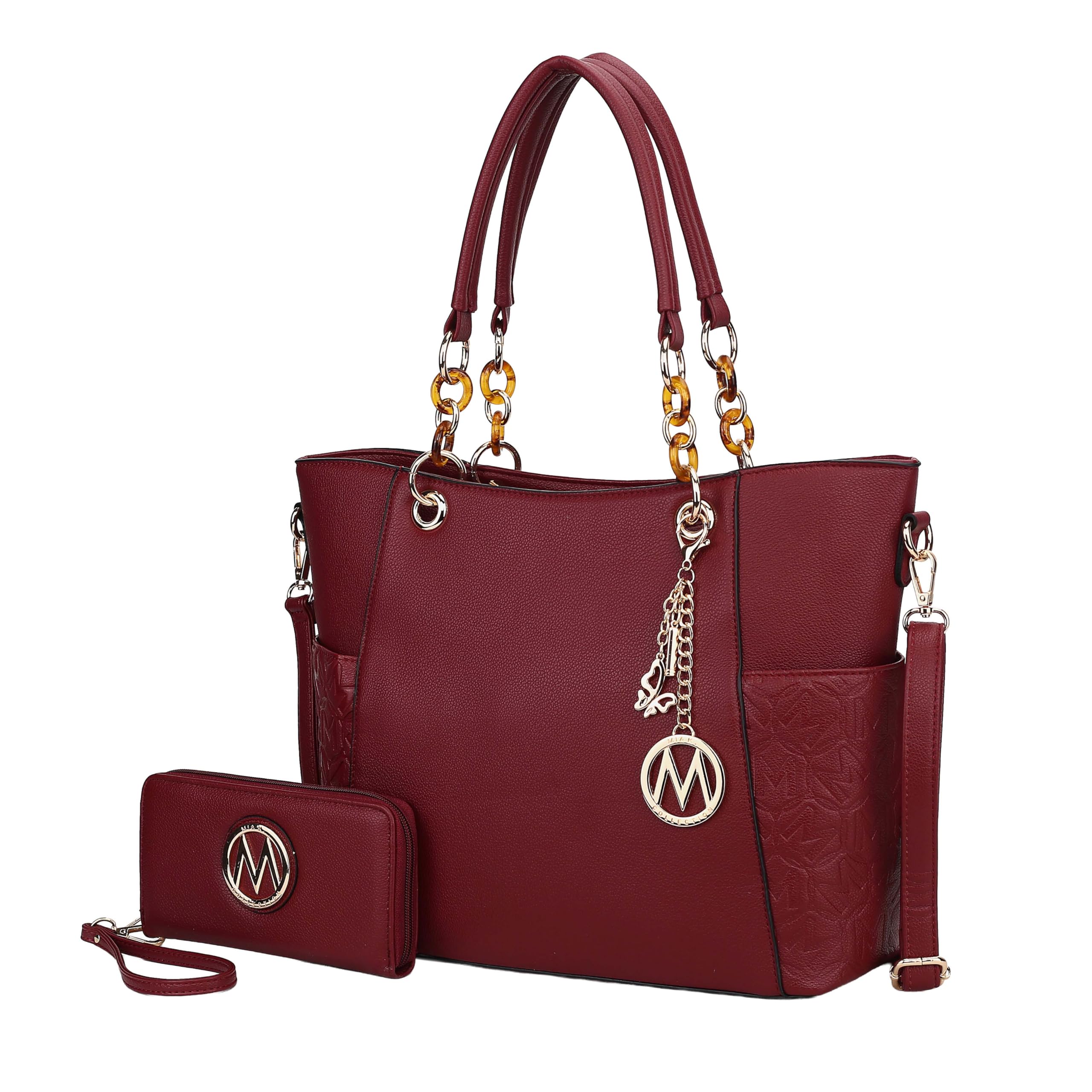 MKF Collection Vegan Leather Tote & Wallet Set