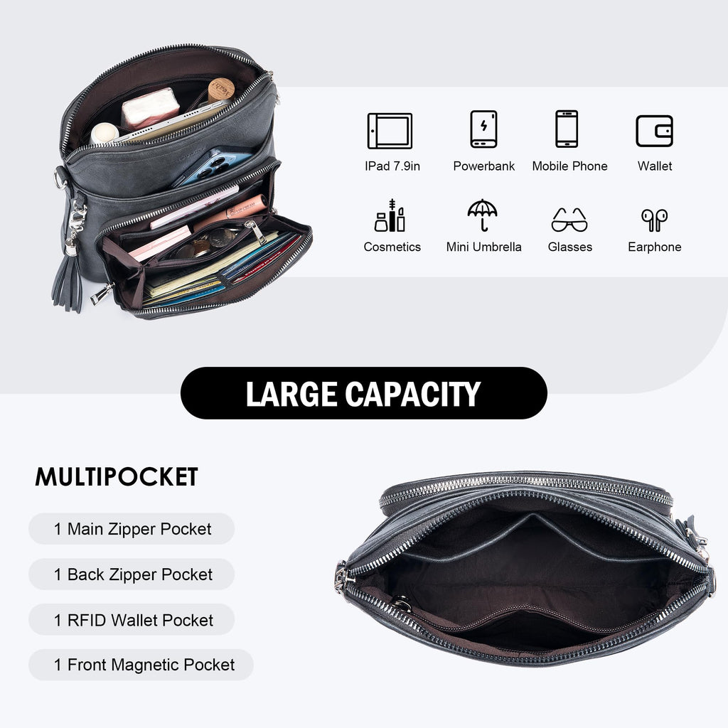 Tassel Charm Crossbody Bag for Women -  by Handbags Specialist Headquarter | Available at Handbags Specialist Headquarter