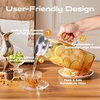 Aofmee Stainless Precision Pitcher - 68oz Borosilicate - Decor by Handbags Specialist Headquarter | Available at Handbags Specialist Headquarter